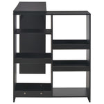 Bar Table with Moveable Shelf Black