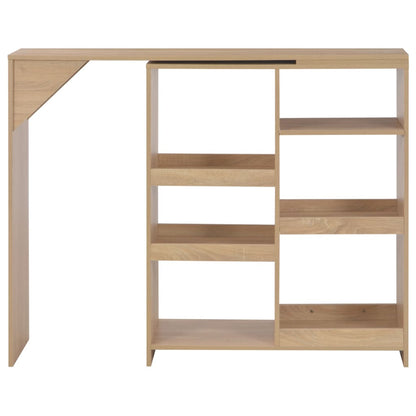 Bar Table with Moveable Shelf Oak