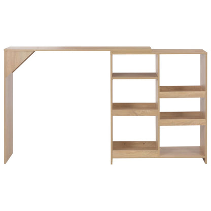 Bar Table with Moveable Shelf Oak