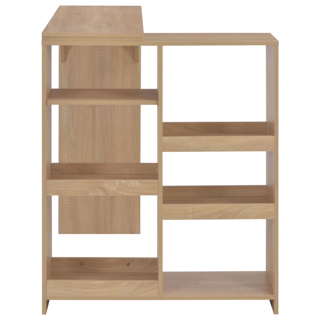 Bar Table with Moveable Shelf Oak