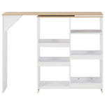 Bar Table with Moveable Shelf ,White