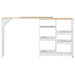 Bar Table with Moveable Shelf ,White