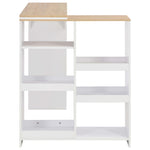 Bar Table with Moveable Shelf ,White