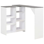 Bar Table with Moveable Shelf White
