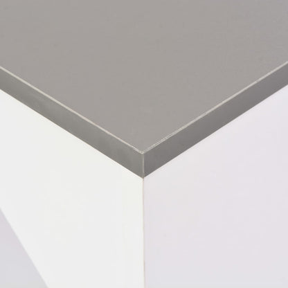 Bar Table with Moveable Shelf White