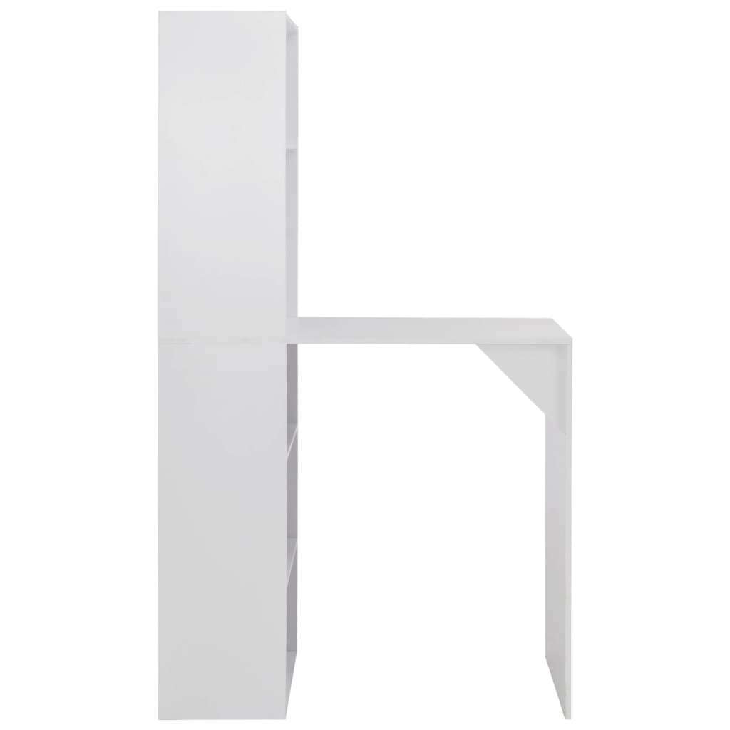 Bar Table with Cabinet- White