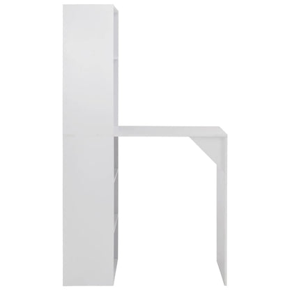 Bar Table with Cabinet- White