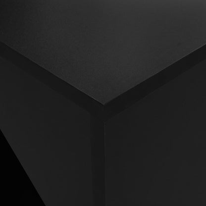 Bar Table with Cabinet Black
