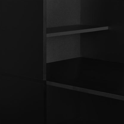Bar Table with Cabinet Black