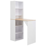 Bar Table with Cabinet White