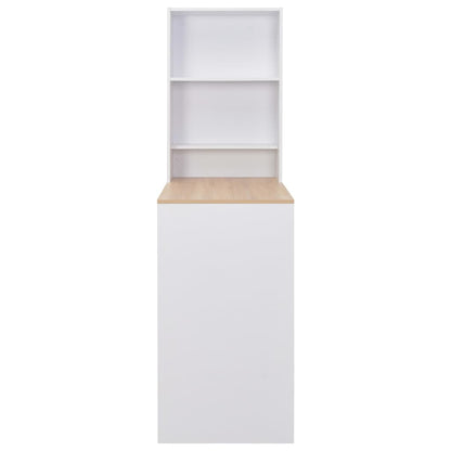 Bar Table with Cabinet White
