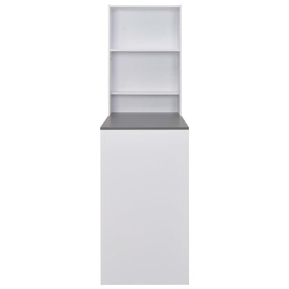 Bar Table with Cabinet, White