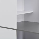 Bar Table with Cabinet, White