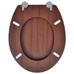 Toilet Seats with Hard Close Lids 2 pcs MDF Brown