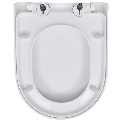 Toilet Seats with Soft Close Lids 2 pcs Plastic White - 46×36cm