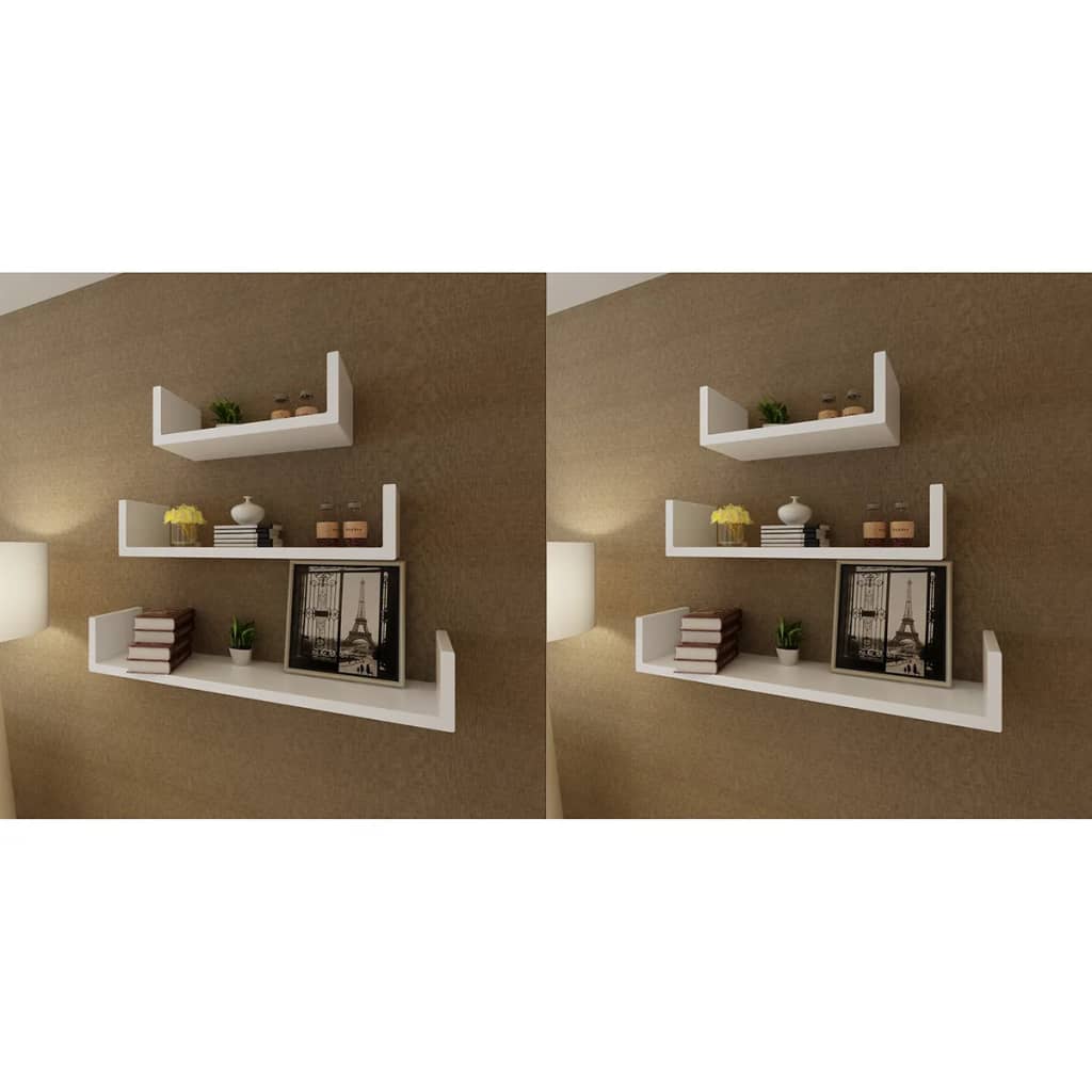 Wall Shelves 6 pcs White