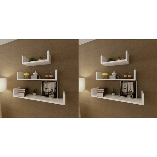 Wall Shelves 6 pcs White