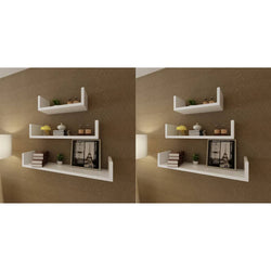 Wall Shelves 6 pcs White
