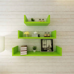 Wall Shelves 6 pcs Green