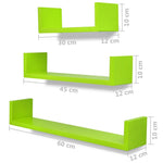 Wall Shelves 6 pcs Green