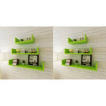 Wall Shelves 6 pcs Green