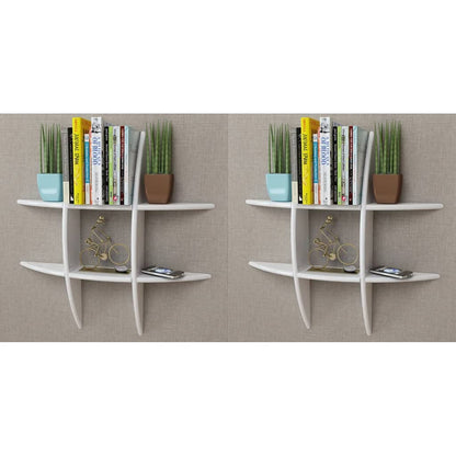 Wall Shelves 2 pcs White