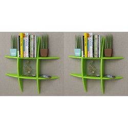 Wall Shelves 2 pcs Green