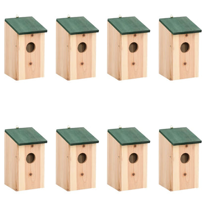 Bird Houses 8 pcs Wood