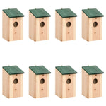 Bird Houses 8 pcs Wood