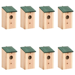Bird Houses 8 pcs Wood