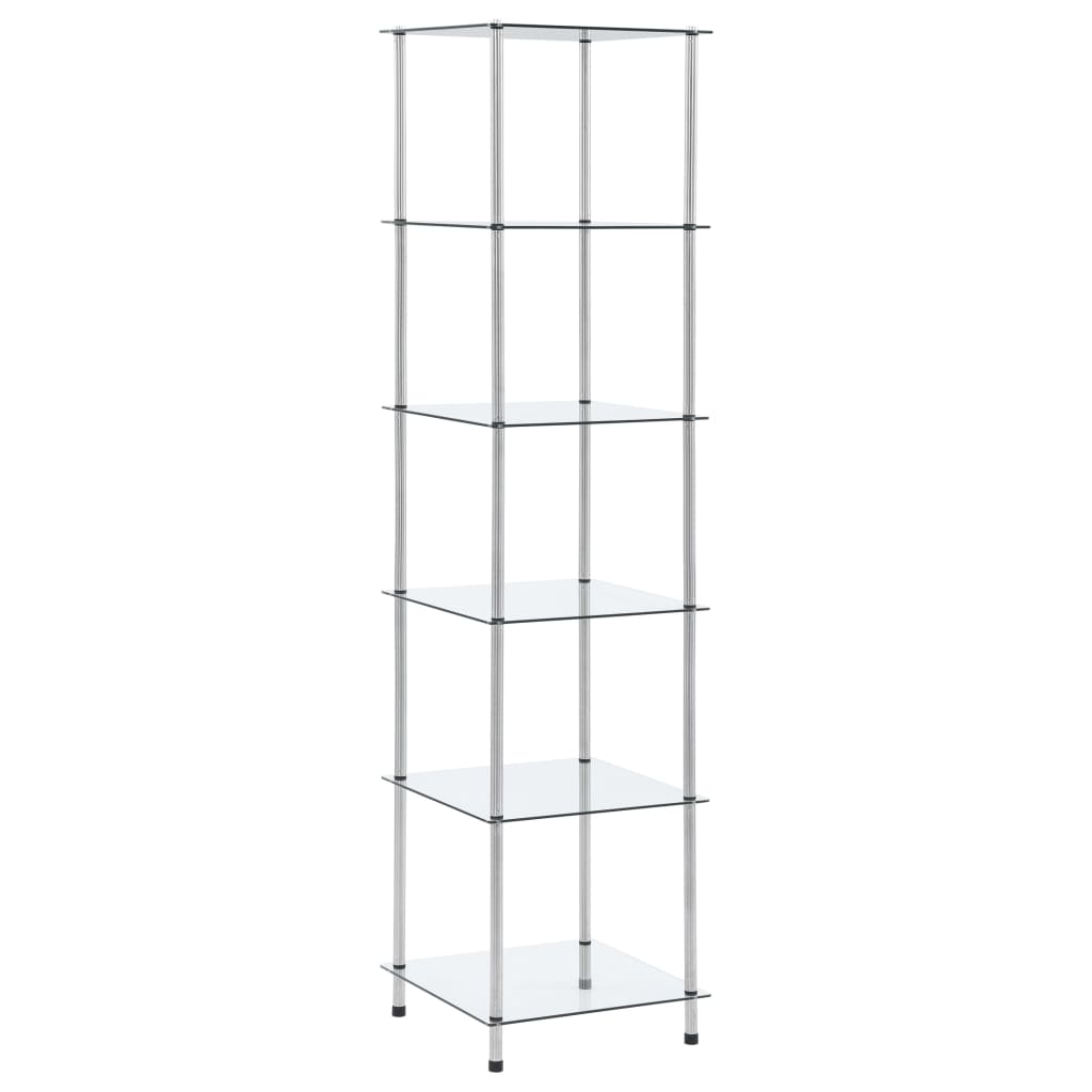 6-Tier Tempered Glass Display Shelf 160cm | HomeAndLiving