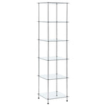 6-Tier Tempered Glass Display Shelf 160cm | HomeAndLiving