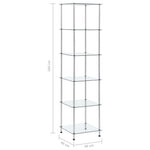 6-Tier Tempered Glass Display Shelf 160cm | HomeAndLiving