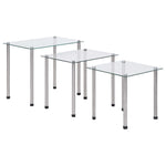 Glass Nesting Tables Set of 3 Tempered | HomeAndLiving