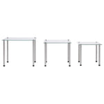 Glass Nesting Tables Set of 3 Tempered | HomeAndLiving