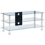 TV Stand Transparent Tempered Glass