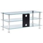 TV Stand Transparent Tempered Glass