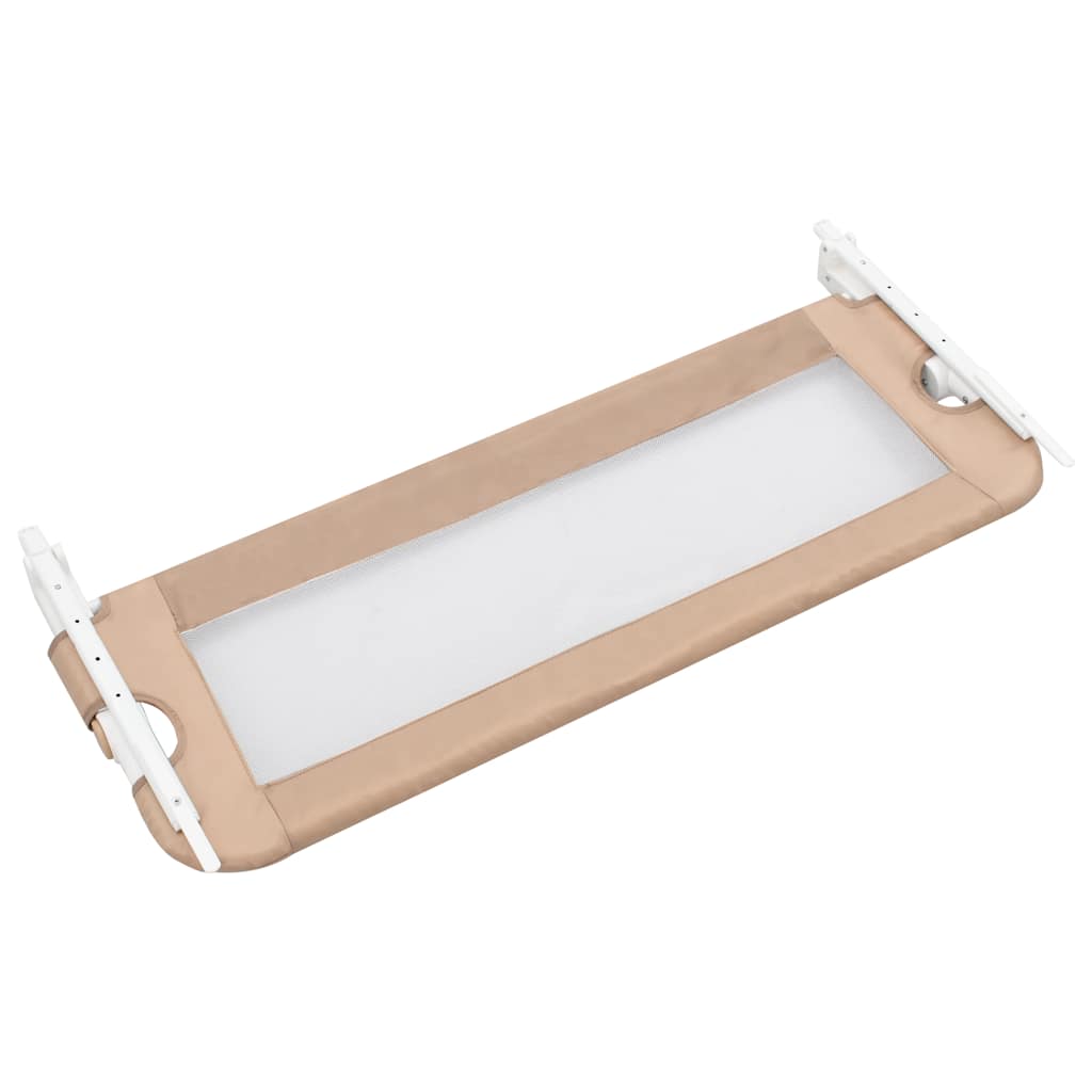 Toddler Safety Bed Rail Taupe Polyester - 102×40.5×42cm