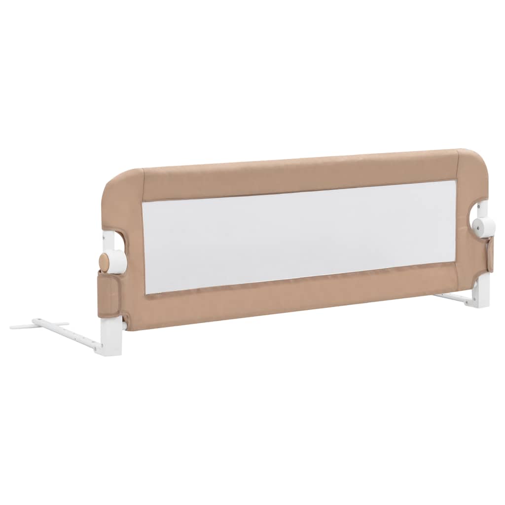 Toddler Safety Bed Rail Taupe Polyester - 120×40,5×42cm