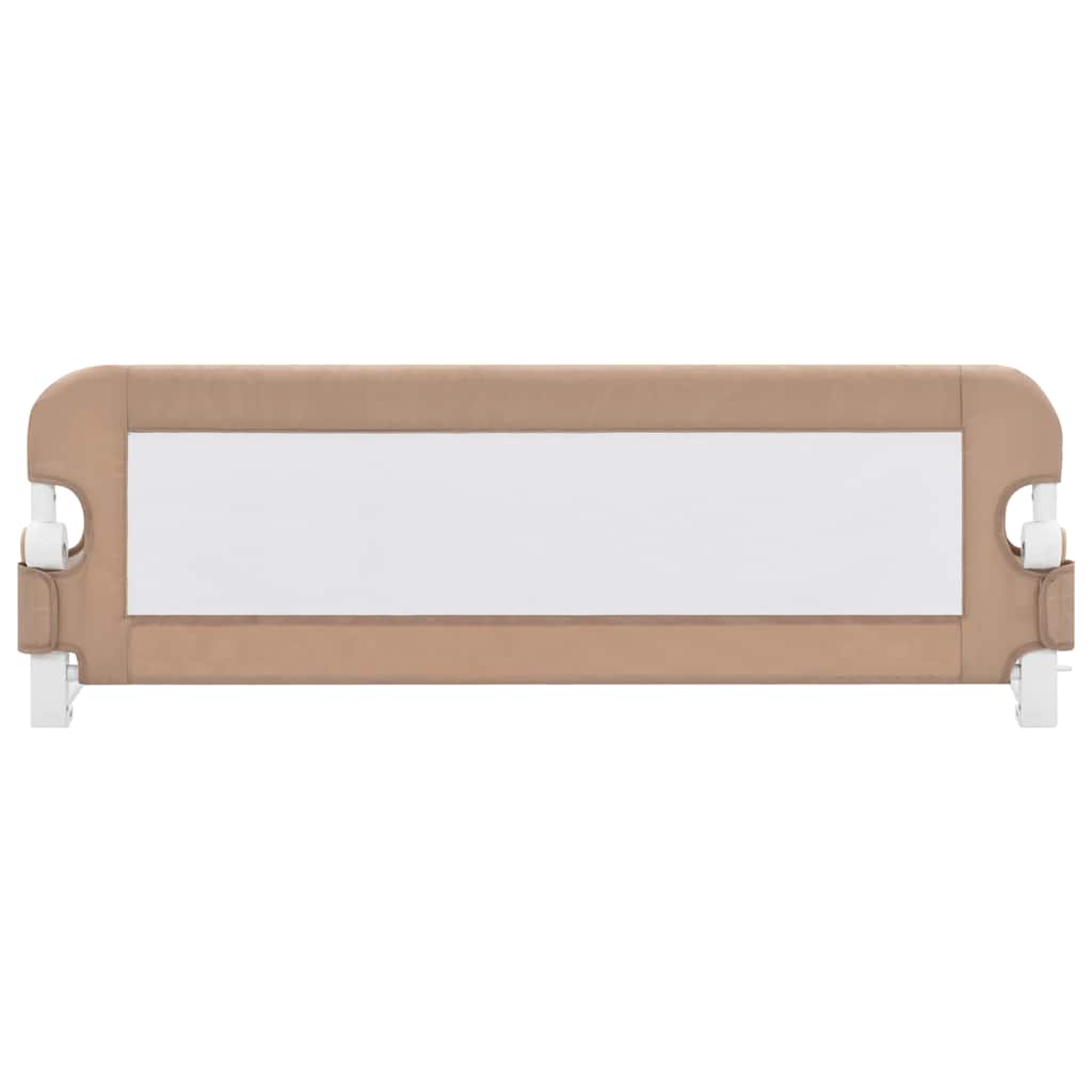 Toddler Safety Bed Rail Taupe Polyester - 120×40,5×42cm