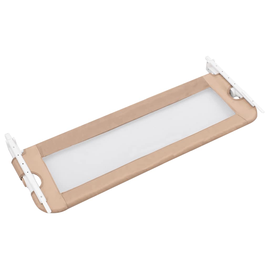 Toddler Safety Bed Rail Taupe Polyester - 120×40,5×42cm
