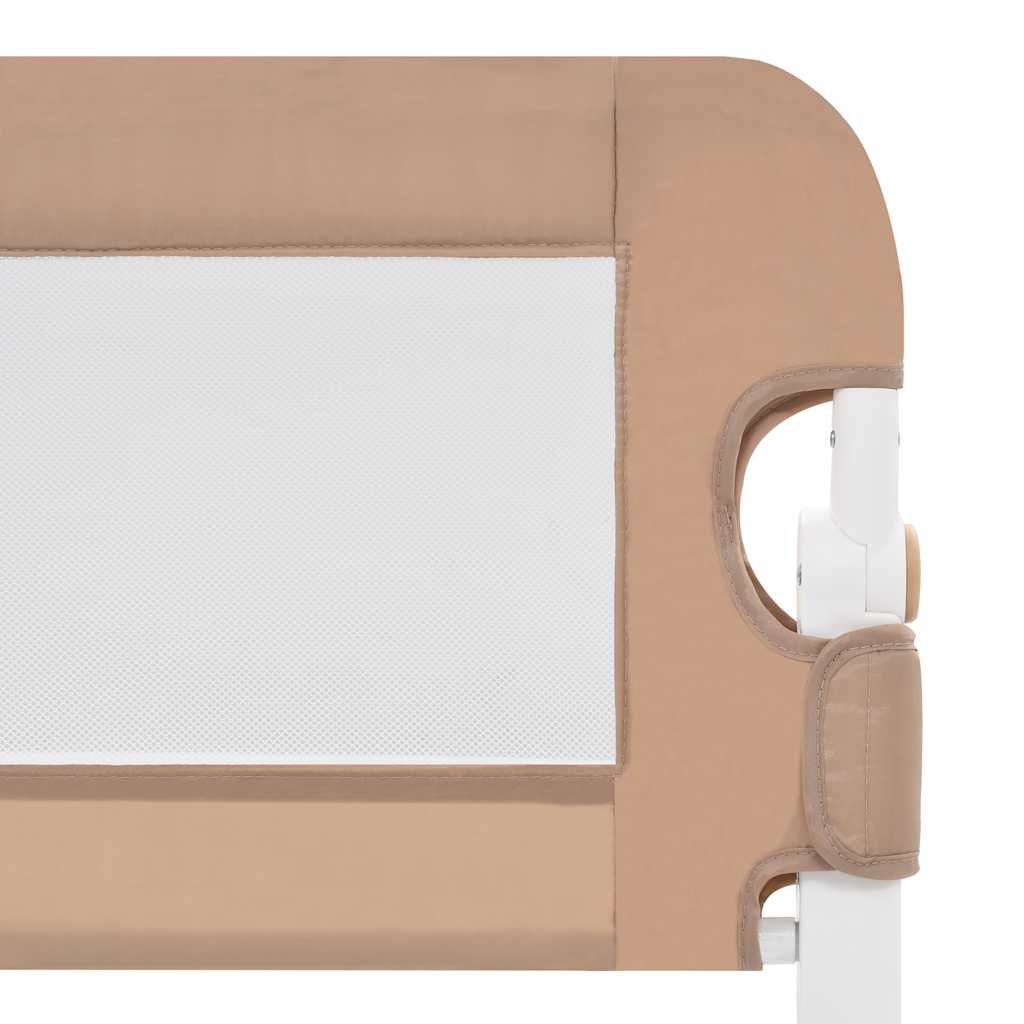 Toddler Safety Bed Rail Taupe Polyester - 120×40,5×42cm