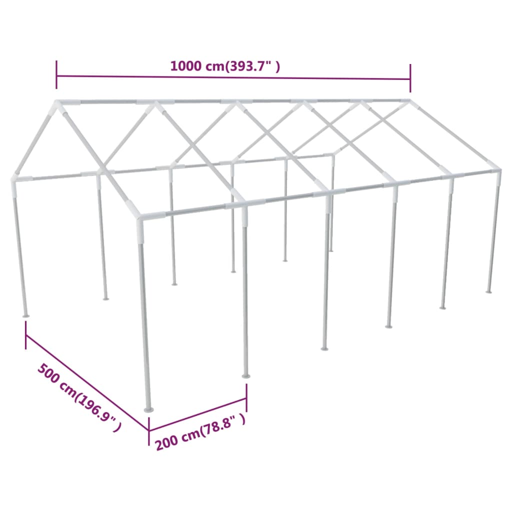 Steel Frame for Party Tent - 10×5m