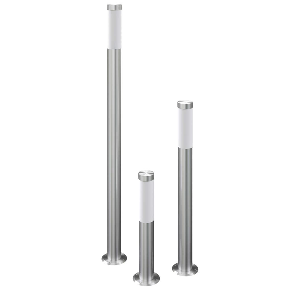 3 pcs Gardenlamps Set RVS Standing E27  230V