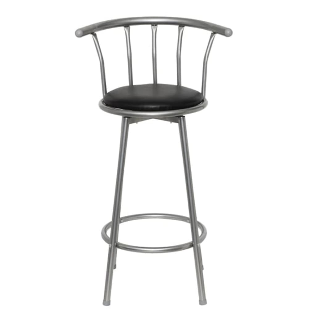 Bar Stools 2 pcs Black Leather - 40×40×99cm