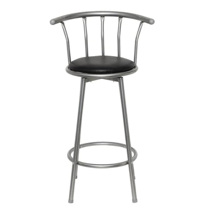 Bar Stools 2 pcs Black Leather - 40×40×99cm