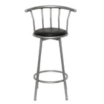 Bar Stools 2 pcs Black Leather