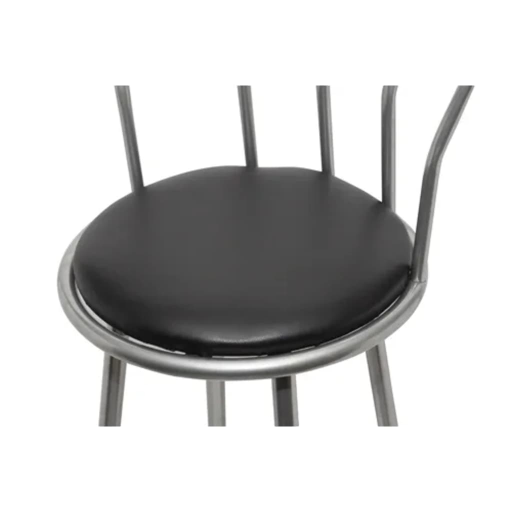 Bar Stools 2 pcs Black Leather - 40×40×99cm