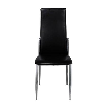 Dining Chairs 2 pcs Black Leather - 54×43×100cm