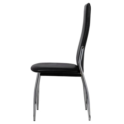 Dining Chairs 2 pcs Black Leather - 54×43×100cm